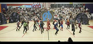 Local high school dance team performs in Marvel themed homecoming assembly