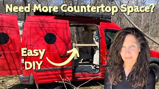 VanLife | How to easily DOUBLE your countertop space! DIY van project.