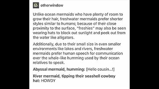 Freshwater Mermaids #silly #funny #memes #cryptids #animals #biology #mythicalcreature