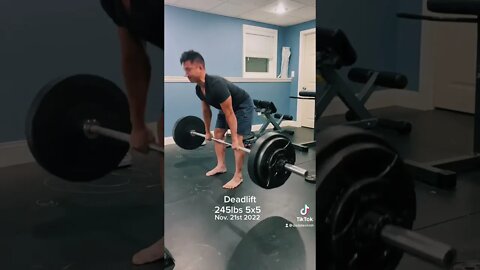 Practicing proper deadlift form