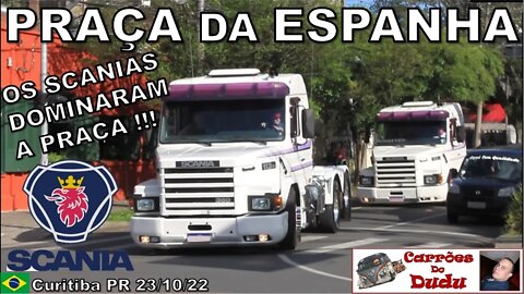 Scania em dobro AMG GT Porsche 911 Praça da Espanha 23/10/22 Curitiba PR Brasil Carrões do Dudu