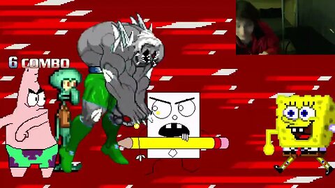 SpongeBob SquarePants Characters (SpongeBob, Squidward, And DoodleBob) VS Doomsday In An Epic Battle