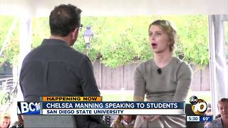 Chelsea Manning speaks to students