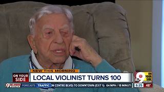 Local man known for his violin skills celebrates his 100th birthday