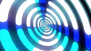 Blue Neon Spining Circles Background Motion Graphics 4K Copyright Free