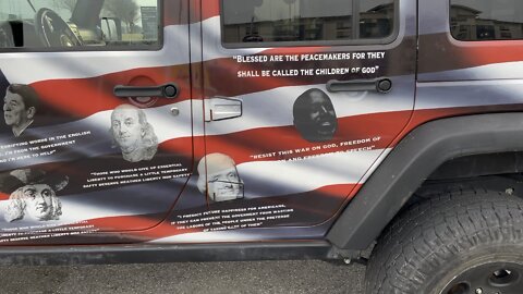 Patriotic Jeep.