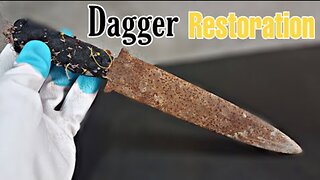 Antique Rusty Dagger Knife - Restoration