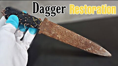 Antique Rusty Dagger Knife - Restoration