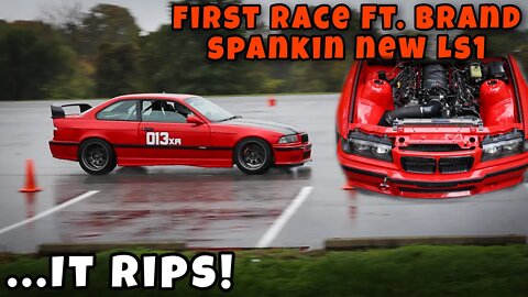 Racing my Newly Swapped 400hp+ LS E36! Did Anything Break? Is it Fast?