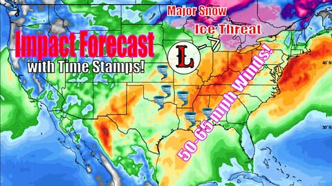 Growing Tornado Threat, Huge Damaging Wind Threat, Large Hail & Flooding - The Weatherman Plus