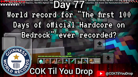 The full "100 Days of official Hardcore on Bedrock edition"