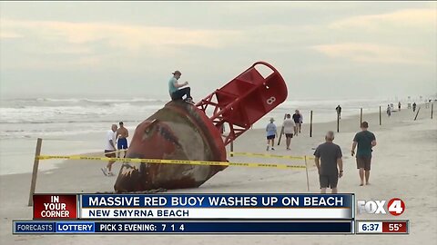 Giant buoy, missing for two years, washes up on Florida beach