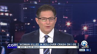 1 dead, 1 critically injured in West Palm Beach crash on I-95