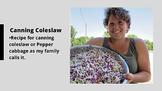 Canning coleslaw, pepper cabbage