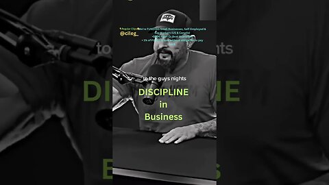 DISCIPLINE in Business #discipline #business #selfemployed #funding #gigworker #capital #financing