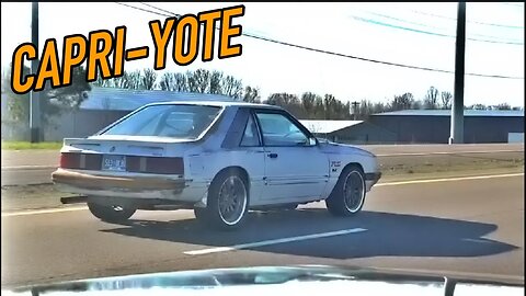 Coyote swapped 82' Capri, and Whipple F100 out on the streets!