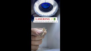 Laser fixing and making custom three stone diamond and 2.04 carat Colombian emerald engagement ring
