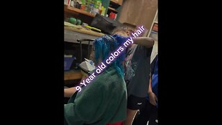 9 Year Old Colors My Hair! #shorts #hair #trending