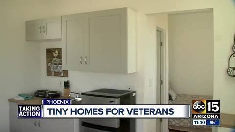 Tiny homes open in the Valley for veterans, homeless