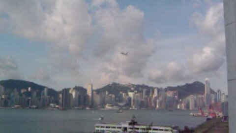 2007-09-03 Airbus A380 over Victoria Harbour