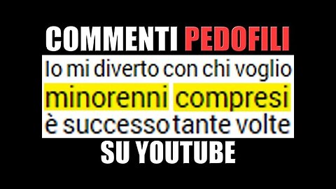 Commenti PEDOFILI e PRO PEDOFILIA su YOUTUBE video di NEURODROME di anni fa che aveva cancellato..il video dimostra che i massoni,le elites sioniste e le varie sette pagane dei cults new age sono per legalizzare la pedofilia non per toglierla