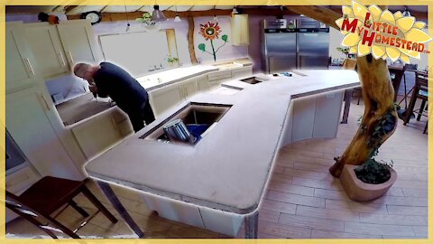 Concrete Countertops, Office Space & Repurposing a Sweatshirt | Weekly Peek Ep213