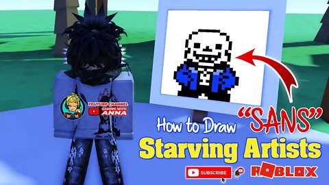 How to draw Sans in Starving Artists Roblox (Step by Step)