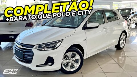 CHEVROLET ONIX PREMIER 1.0 TURBO AUTOMÁTICO 2022 + BARATO QUE VW POLO HIGHLINE E HONDA CITY TOURING