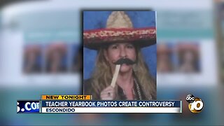 Teacher yearbook photos create controversy