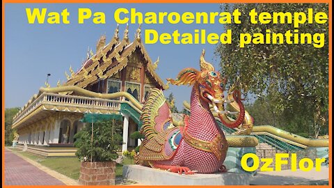 Wat Pa Charoenrat temple detailed painting