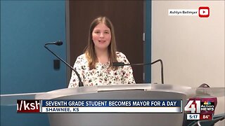 Seventh-grader becomes Shawnee mayor for a day