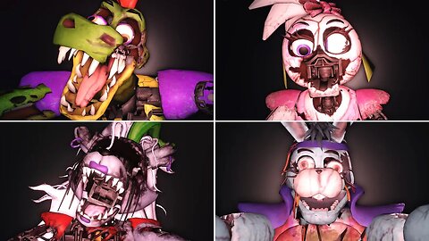 FNAF Pizza Party - All Jumpscares, Cutscenes & Ending (Security Breach Chapter)