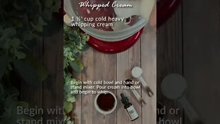 This simple Maple Cinnamon Whipped Cream recipe is the perfect topping for your holiday treats