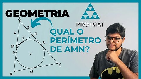 Mostre que o perímetro do triângulo AMN é constante e calcule seu valor (PROFMAT) Geometria