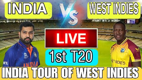 🔴LIVE CRICKET MATCH TODAY | CRICKET LIVE | 1st T20 | WI vs IND LIVE MATCH TODAY | Cricket 22