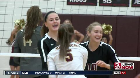 #1 Papio volleyball beats #2 Elkhorn South