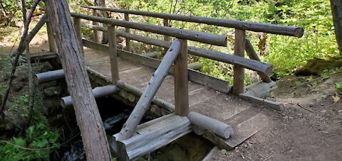 Beautiful hiking trail bridge