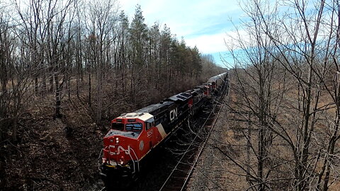 CN 3250 CN 5735 & CN 2265 Engines Manifest Train Eastbound Strathroy Sub