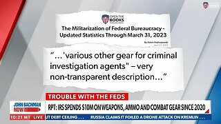 Newsmax: IRS Spends $10M on Weapons, Ammo and Combat Gear Since 2020 | John Bachman Now