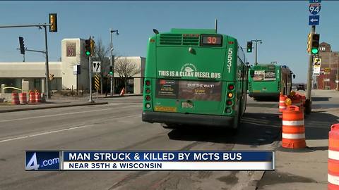 53-year-old Milwaukee man dies after being struck by Milwaukee County Transit System bus