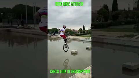 BMX Bike Stunts Crossing The River! #Shorts #YoutubeShort #ExtremeSports #BMX #Bike #Bikes #BMXBikes