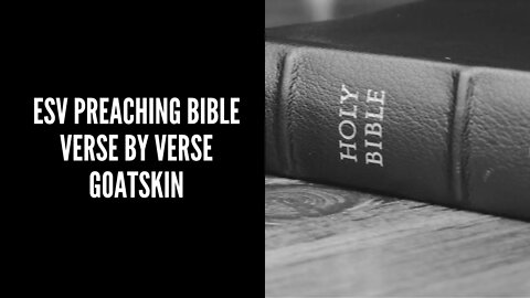 Crossway ESV Preaching Bible Verse by Verse Edition Goatskin Leather (REVIEW)