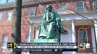 Gov Hogan says Taney statue should be removed