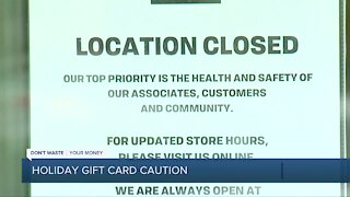 People urged to use holiday gift cards quickly as some businesses struggle during pandemic