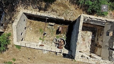 Ghost village of Greece as seen by drone