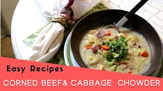 Transform your traditional St. Patrick's Day recipe. Corned Beef & Cabbage soup