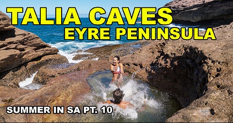 EPIC FREE CAMP AT TALIA CAVES EYRE PENINSULA SOUTH AUSTRALIA | EPIC COASTLINE | SURF | FISHING