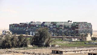 Giant Container Ship Set Free In Suez Canal
