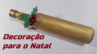 DIY - GARRAFA DECORADA PARA O NATAL @lucibuzo