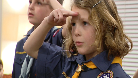 Girls in boy scouts? Inside one of the first meetings